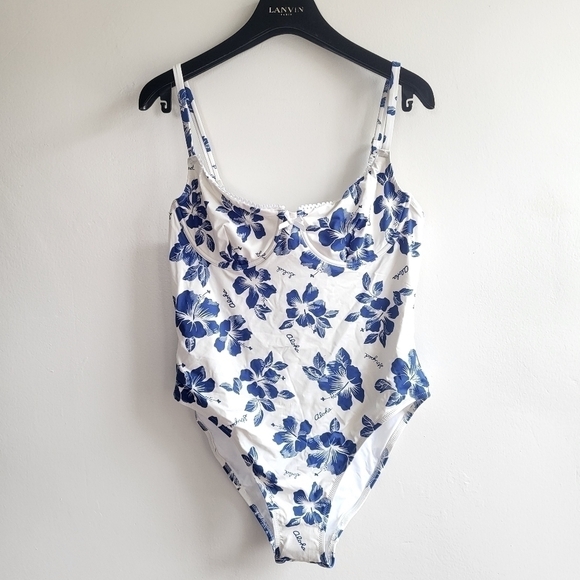 New Solid & Striped Taylor Bow Embellished Aloha Floral Print Swimsuit Large - Picture 12 of 17